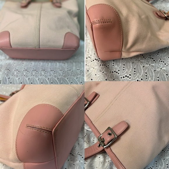 Coach #1841 Elegant Pink and Cream Tote Bag - Picture 3 of 8